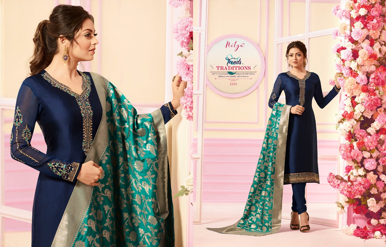 LT fabrics presents nitya vol 121 beautiful ethnic wear salwar kameez concept