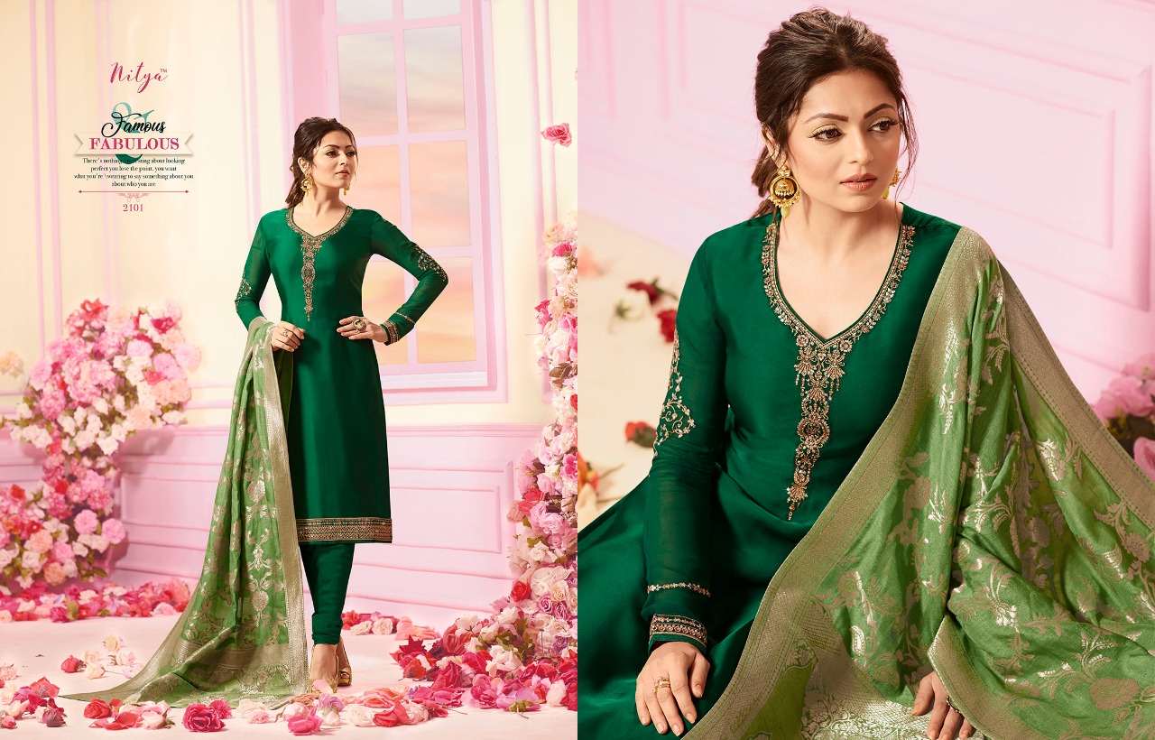 LT fabrics presents nitya vol 121 beautiful ethnic wear salwar kameez concept