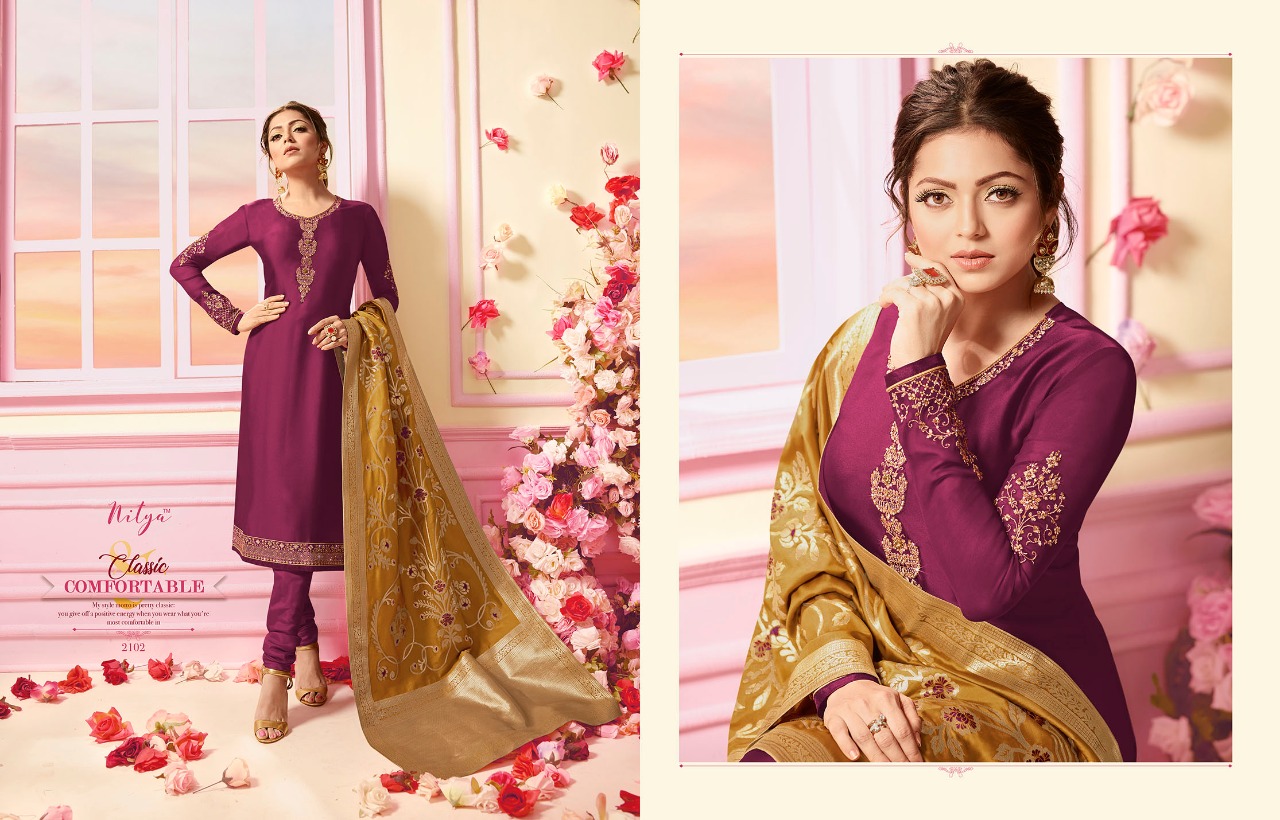 LT fabrics presents nitya vol 121 beautiful ethnic wear salwar kameez concept