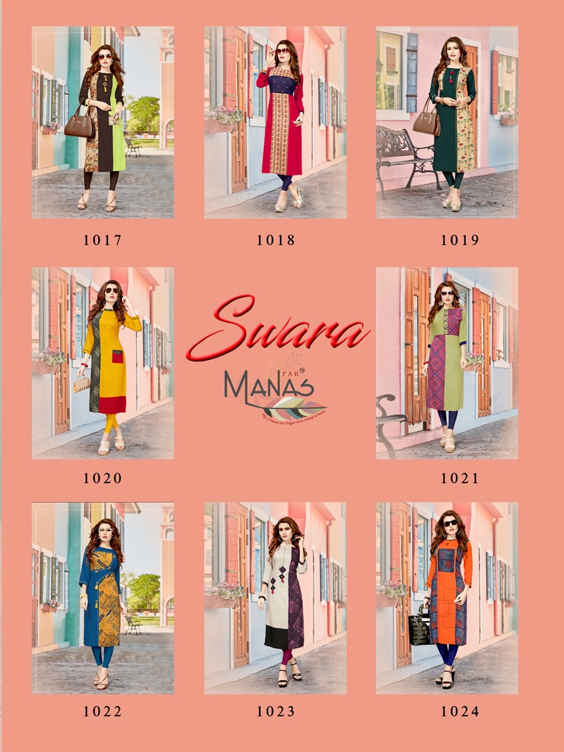 Manas Launch swara vol 3 casual ready to wear kurtis concept