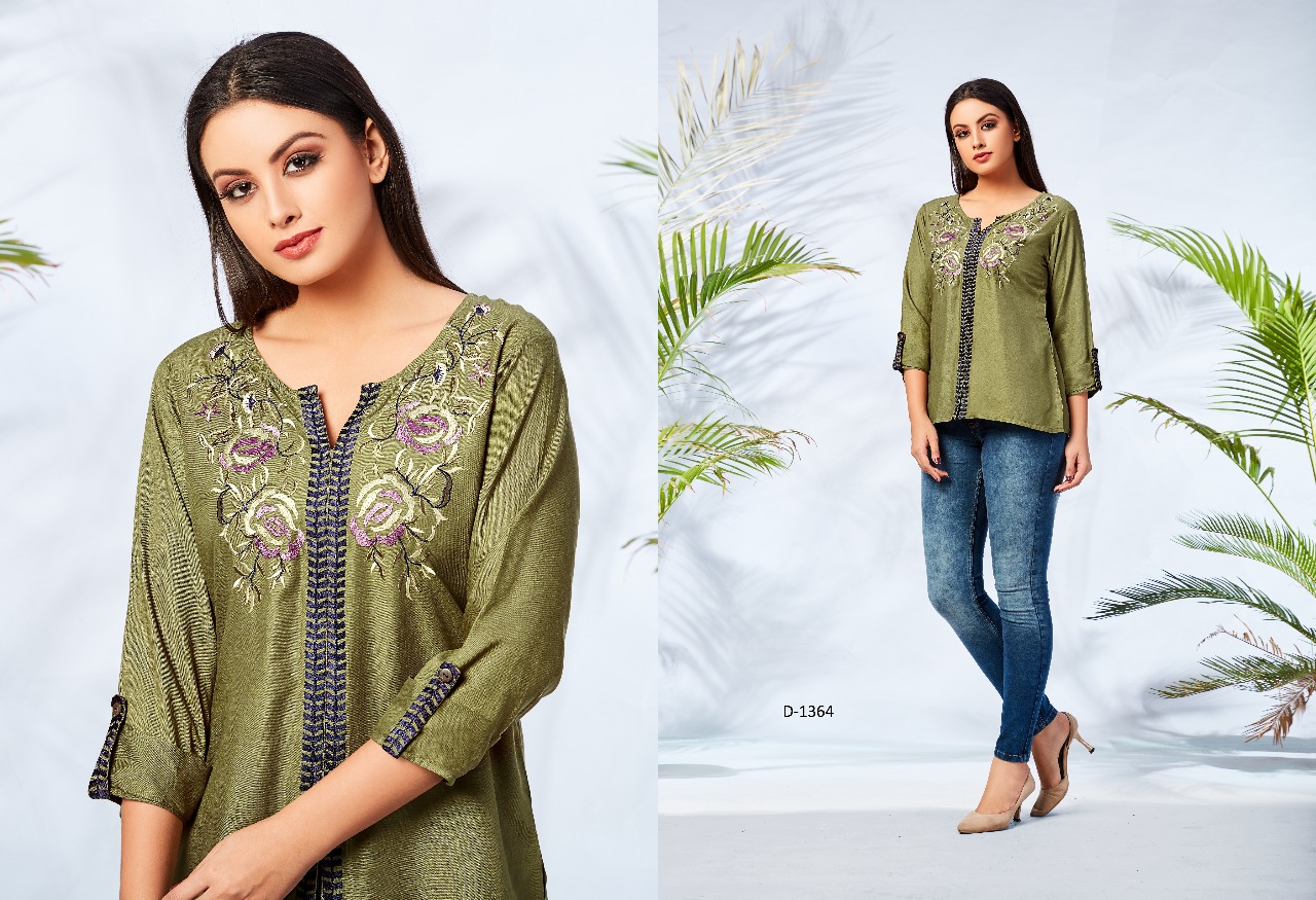 Mrigya presents fiona nX 4 trendy collection top style kurti