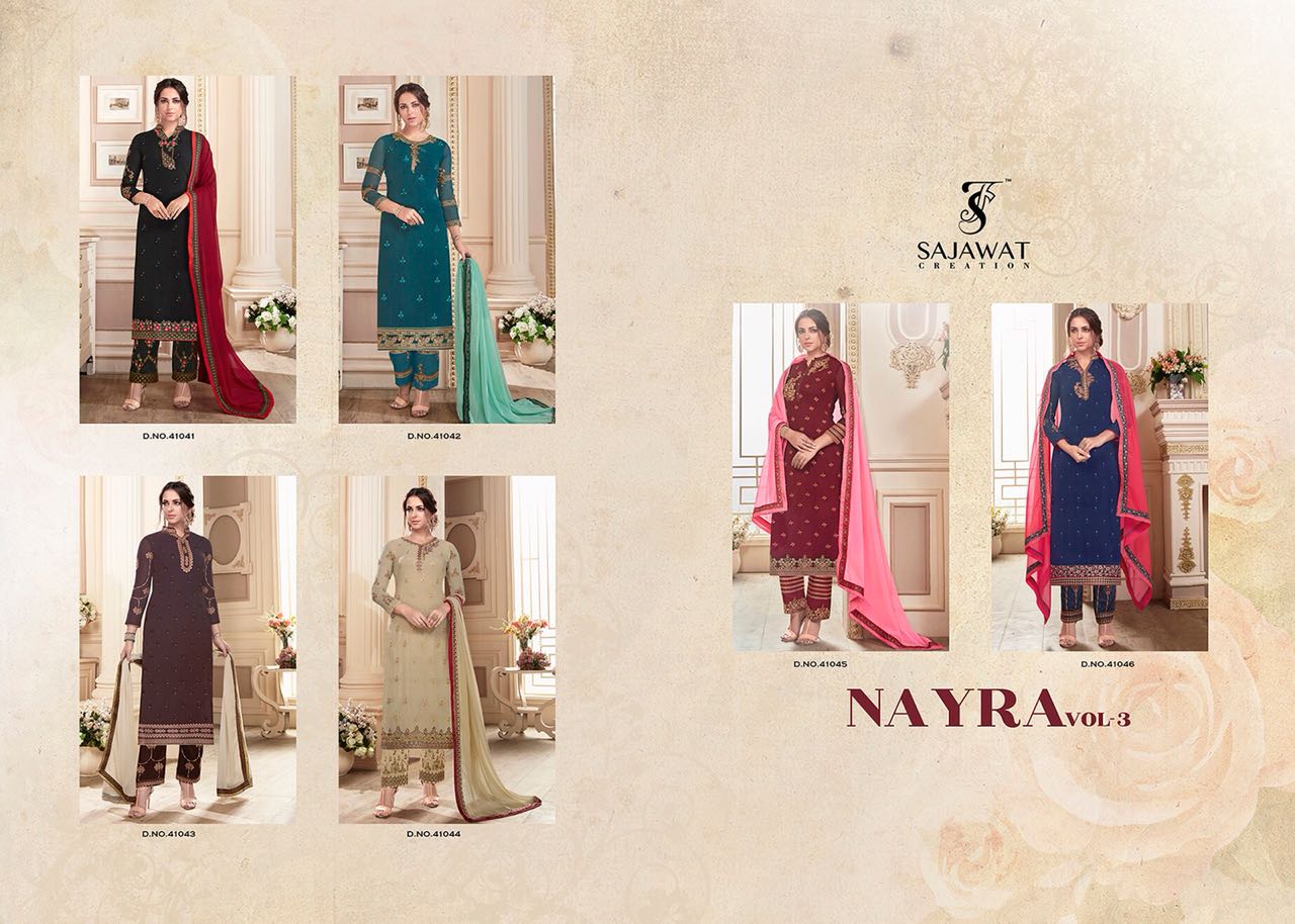 Sajawat creation  launching Nayra vol 3 exclusive  collection of salwar kameez