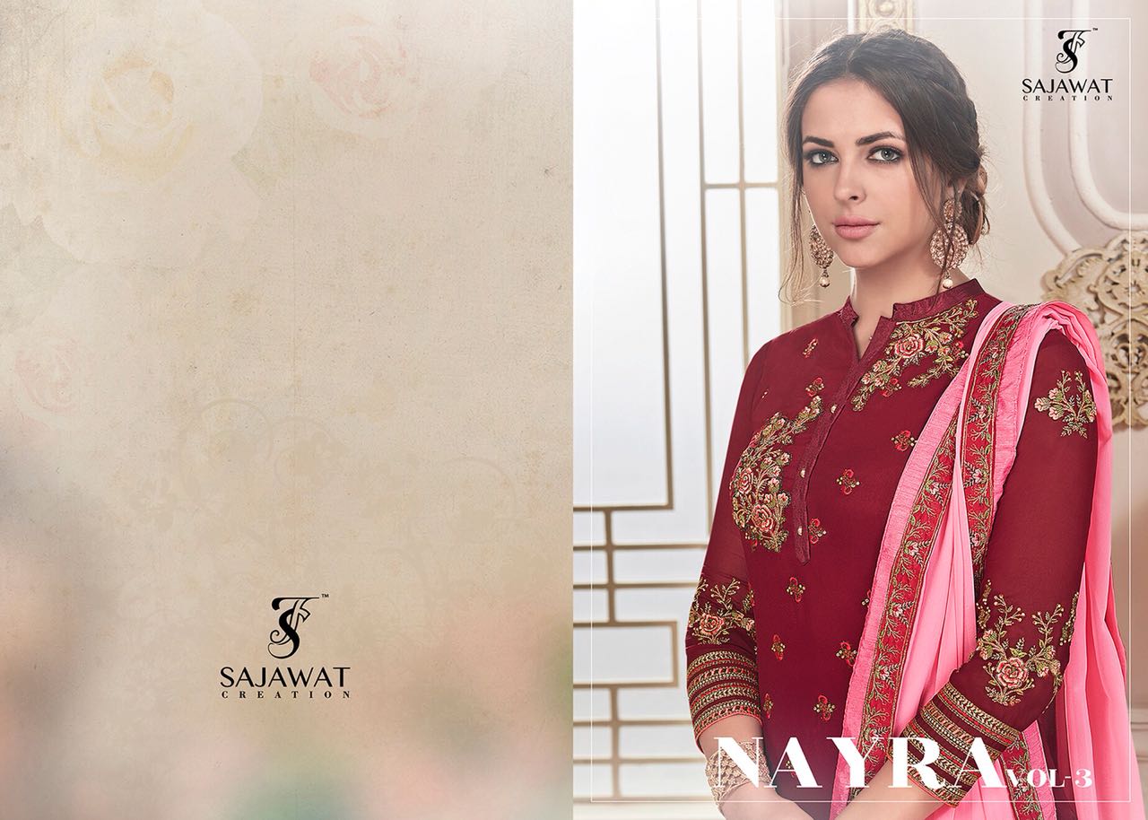 Sajawat creation  launching Nayra vol 3 exclusive  collection of salwar kameez