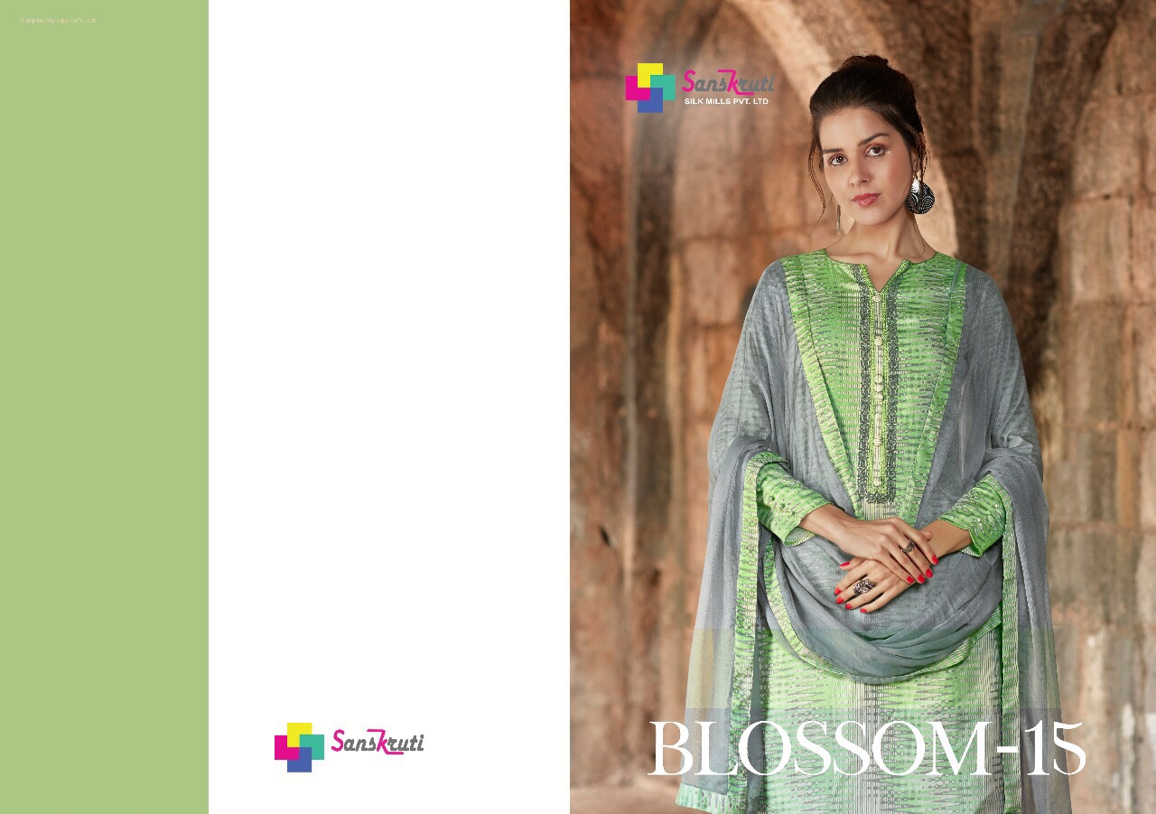 Sanskruti silk mills pvt ltd presents blossom 15 casual monsoon wear salwar kameez concept