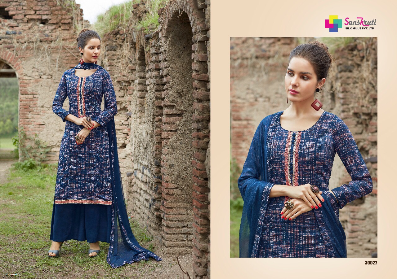 Sanskruti silk mills pvt ltd presents blossom 15 casual monsoon wear salwar kameez concept