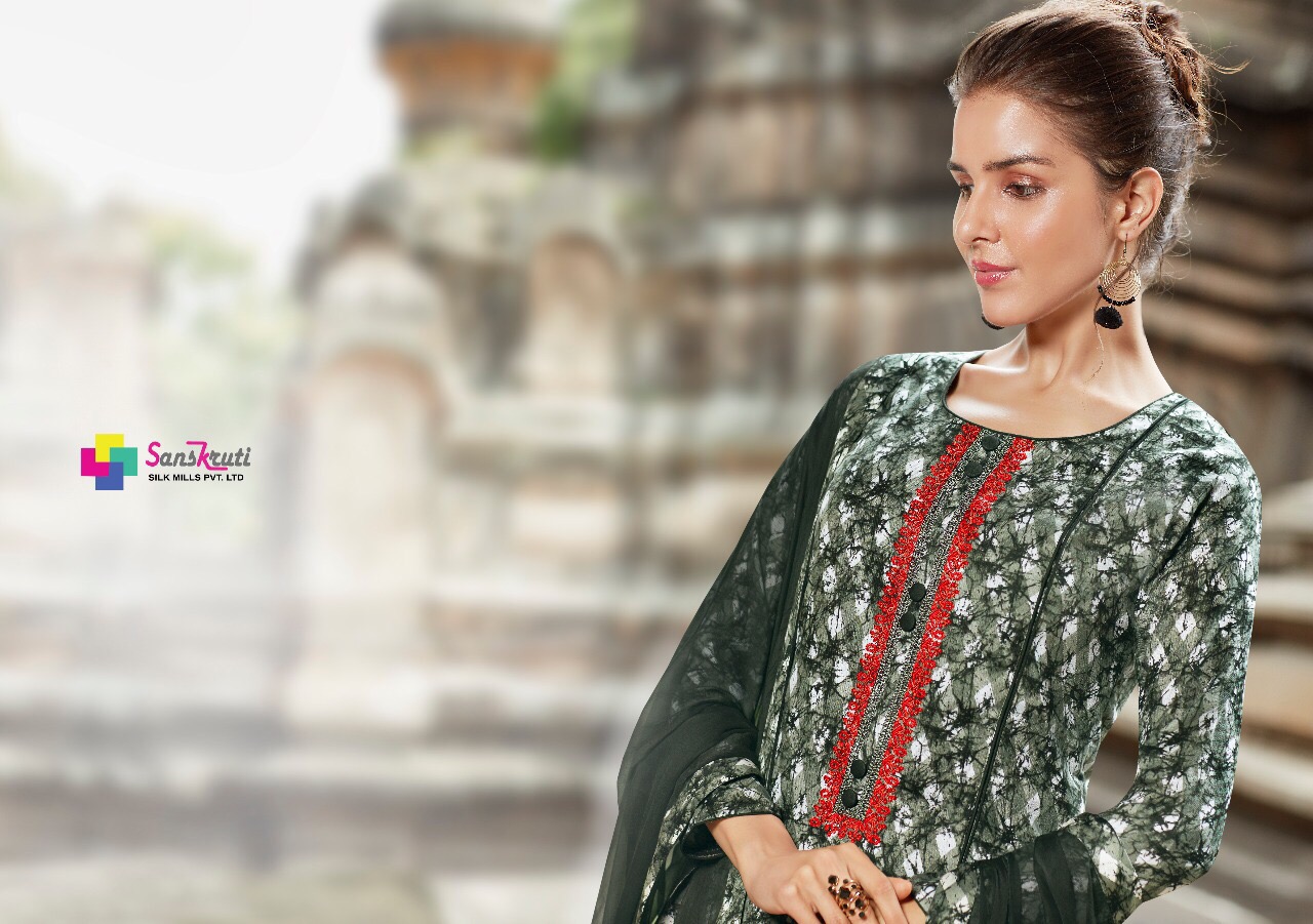 Sanskruti silk mills pvt ltd presents blossom 15 casual monsoon wear salwar kameez concept