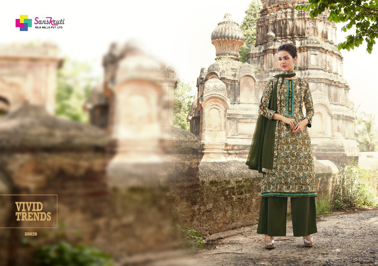 Sanskruti silk mills pvt ltd presents blossom 15 casual monsoon wear salwar kameez concept