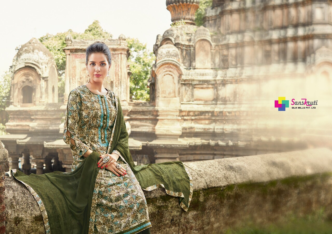 Sanskruti silk mills pvt ltd presents blossom 15 casual monsoon wear salwar kameez concept