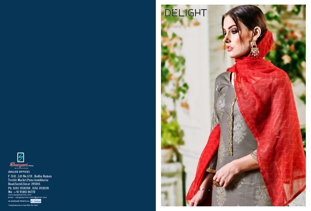 Sargam prints Launch delight casual stylish wear salwar kameez collection