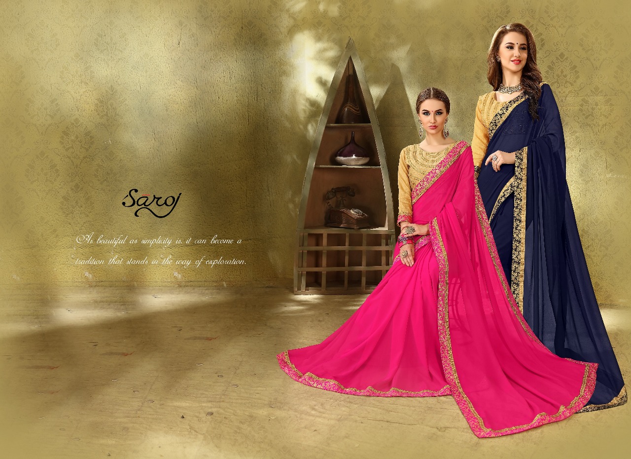 Saroj presents forever simple elegant look Sarees concept