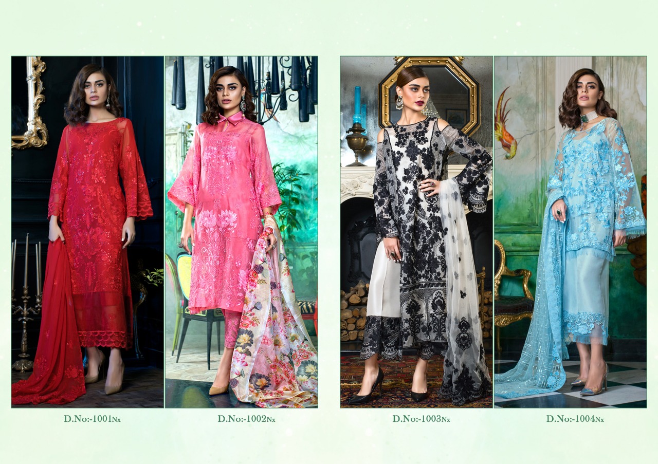 Shraddha designer presenrs honey Waqar nX  fancy concept salwar kameez