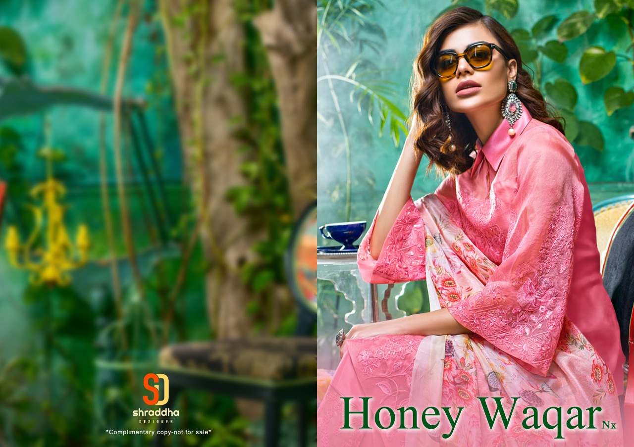 Shraddha designer presenrs honey Waqar nX  fancy concept salwar kameez