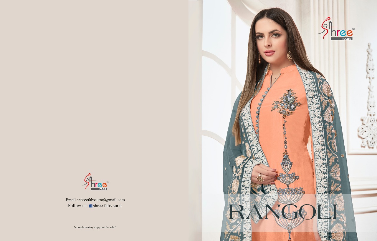 Shree fabs presents  rangoli Fancy collection of Salwar kameez