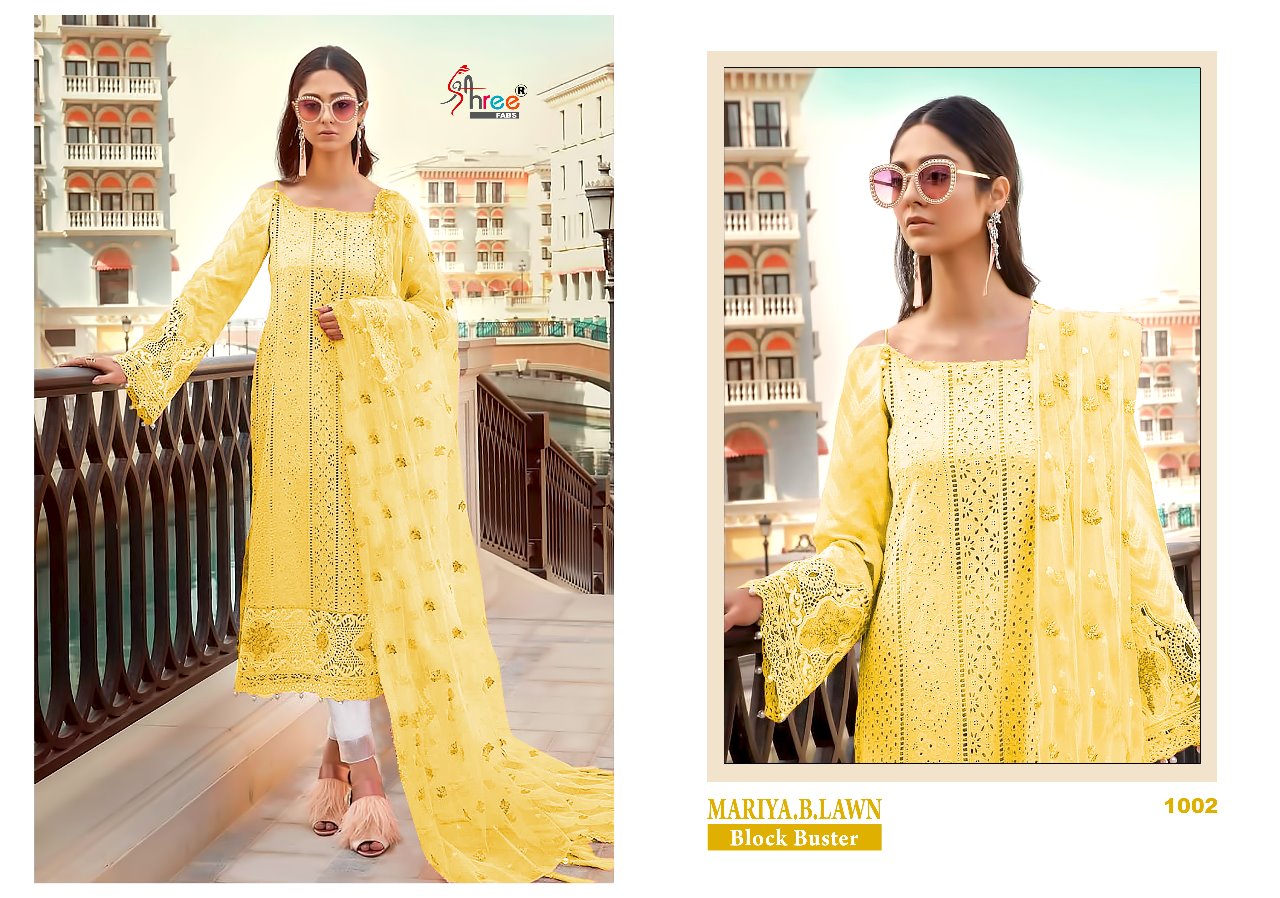 Shree fabs presents mariya b lawn stylish with new colours concept of salwar kameez