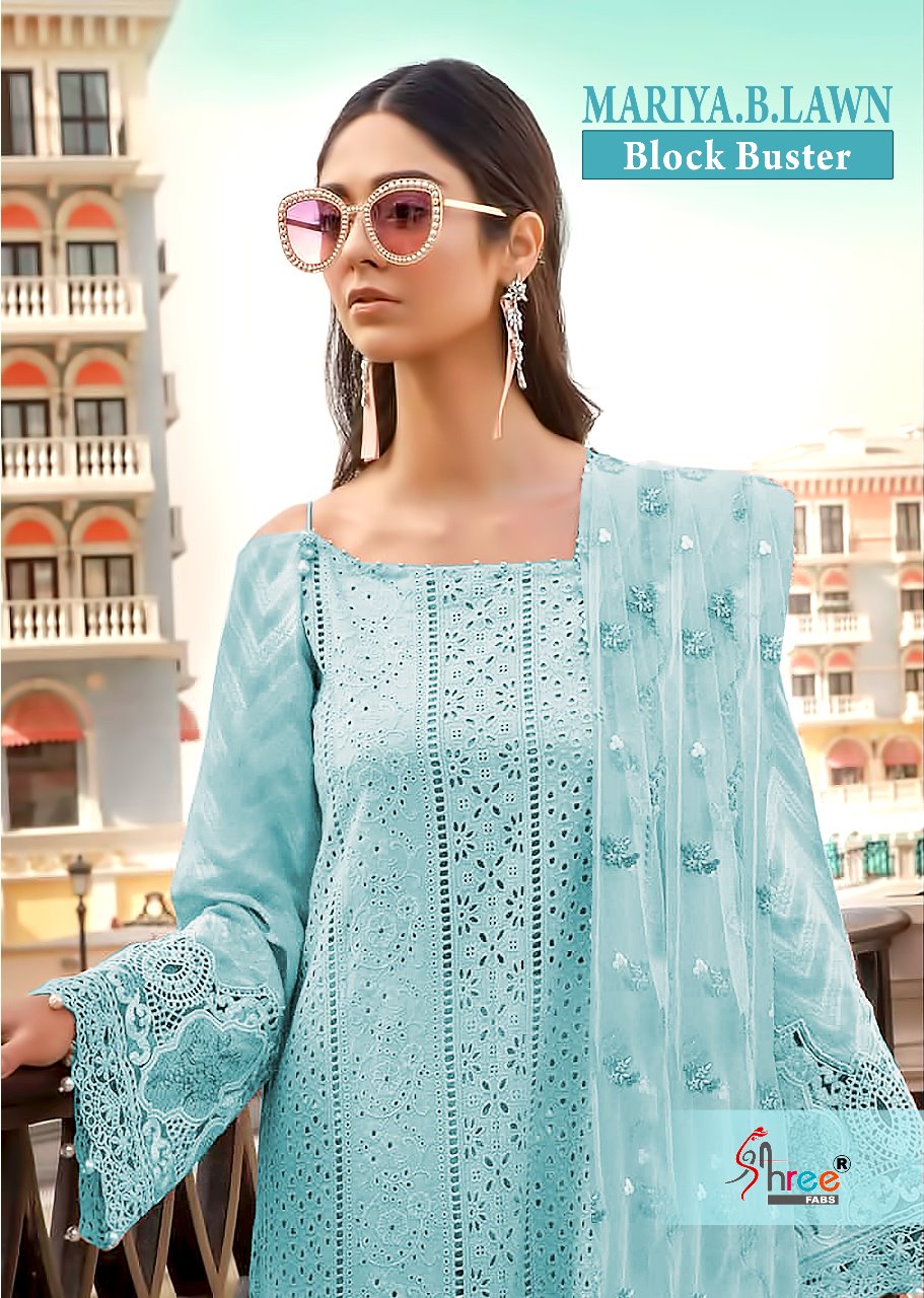 Shree fabs presents mariya b lawn stylish with new colours concept of salwar kameez