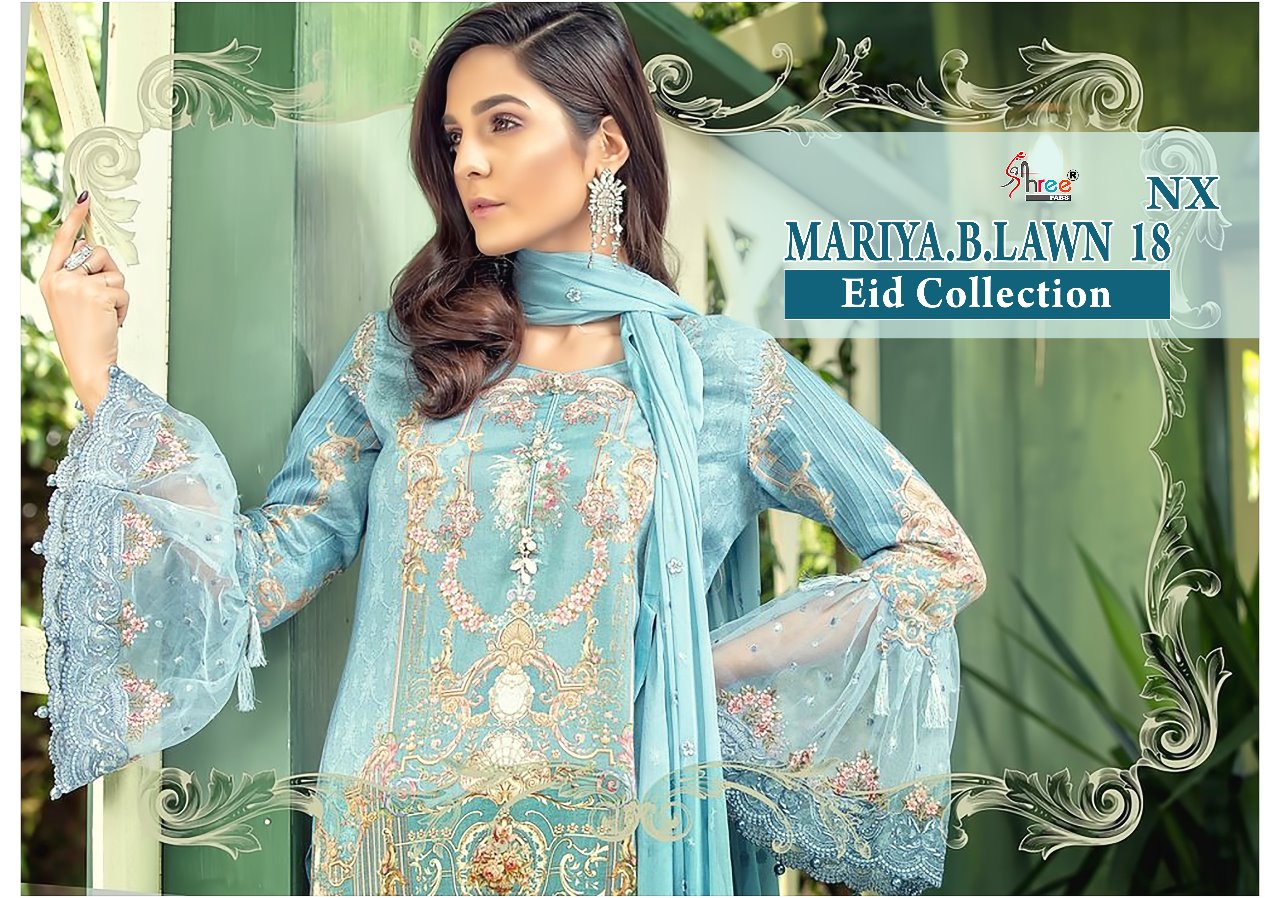 Shree fabs presents mariya.B.Lawn 18 NX fancy collection of salwar kameez