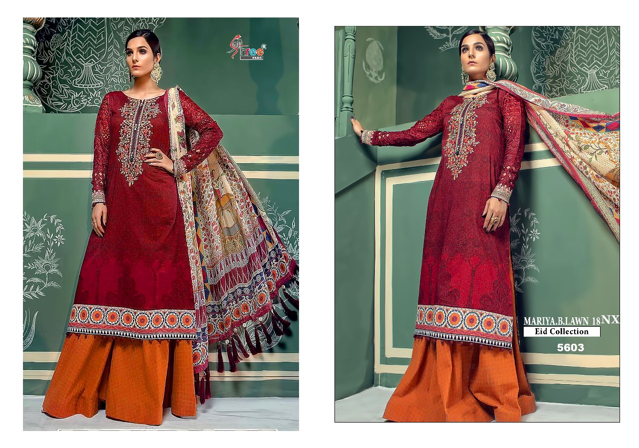 Shree fabs presents mariya.B.Lawn 18 NX fancy collection of salwar kameez