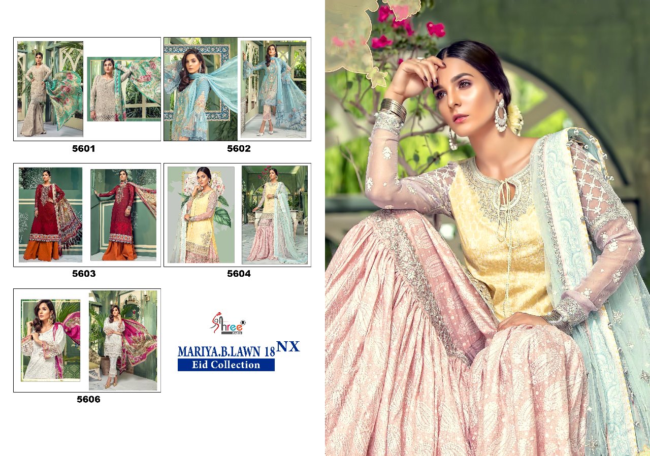 Shree fabs presents mariya.B.Lawn 18 NX fancy collection of salwar kameez