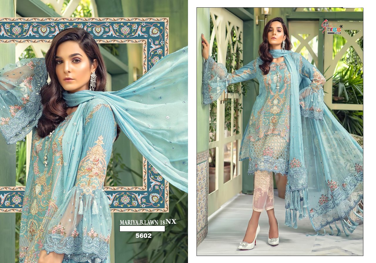 Shree fabs presents mariya.B.Lawn 18 NX fancy collection of salwar kameez