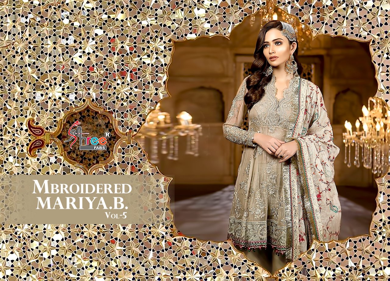 Shree fabs presents mbroidered mariya.B. Vol 5 new looking Stylish salwar kameez collection