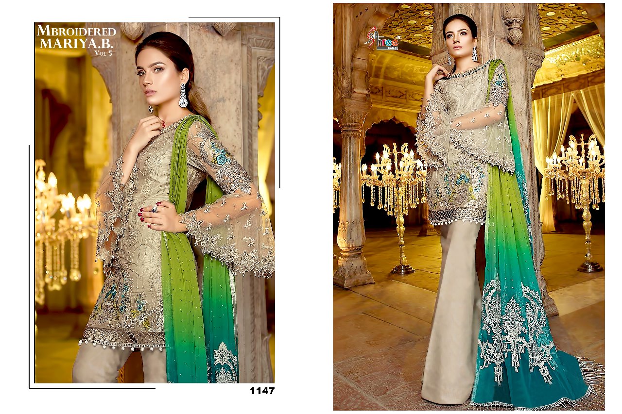 Shree fabs presents mbroidered mariya.B. Vol 5 new looking Stylish salwar kameez collection