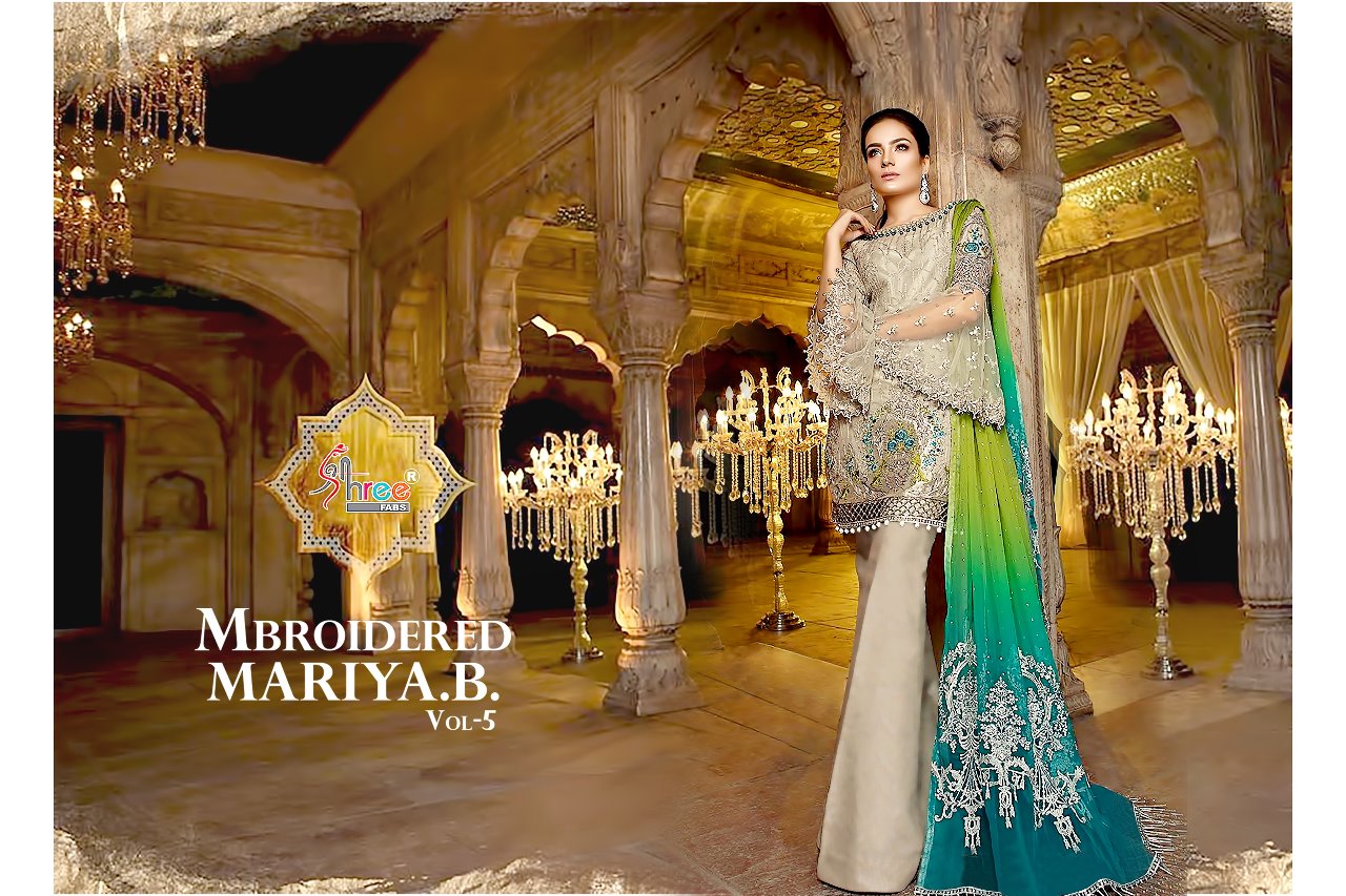 Shree fabs presents mbroidered mariya.B. Vol 5 new looking Stylish salwar kameez collection