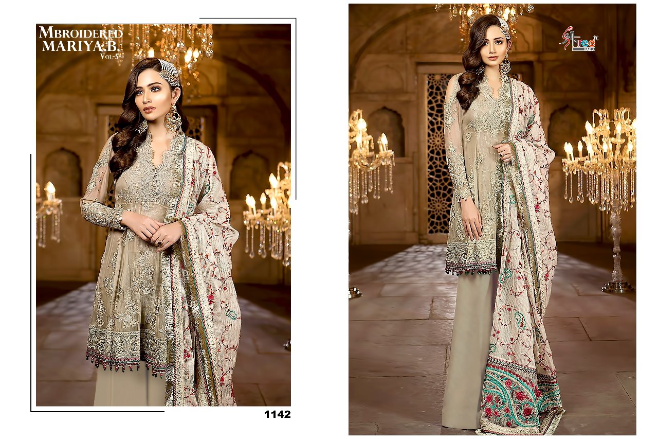 Shree fabs presents mbroidered mariya.B. Vol 5 new looking Stylish salwar kameez collection