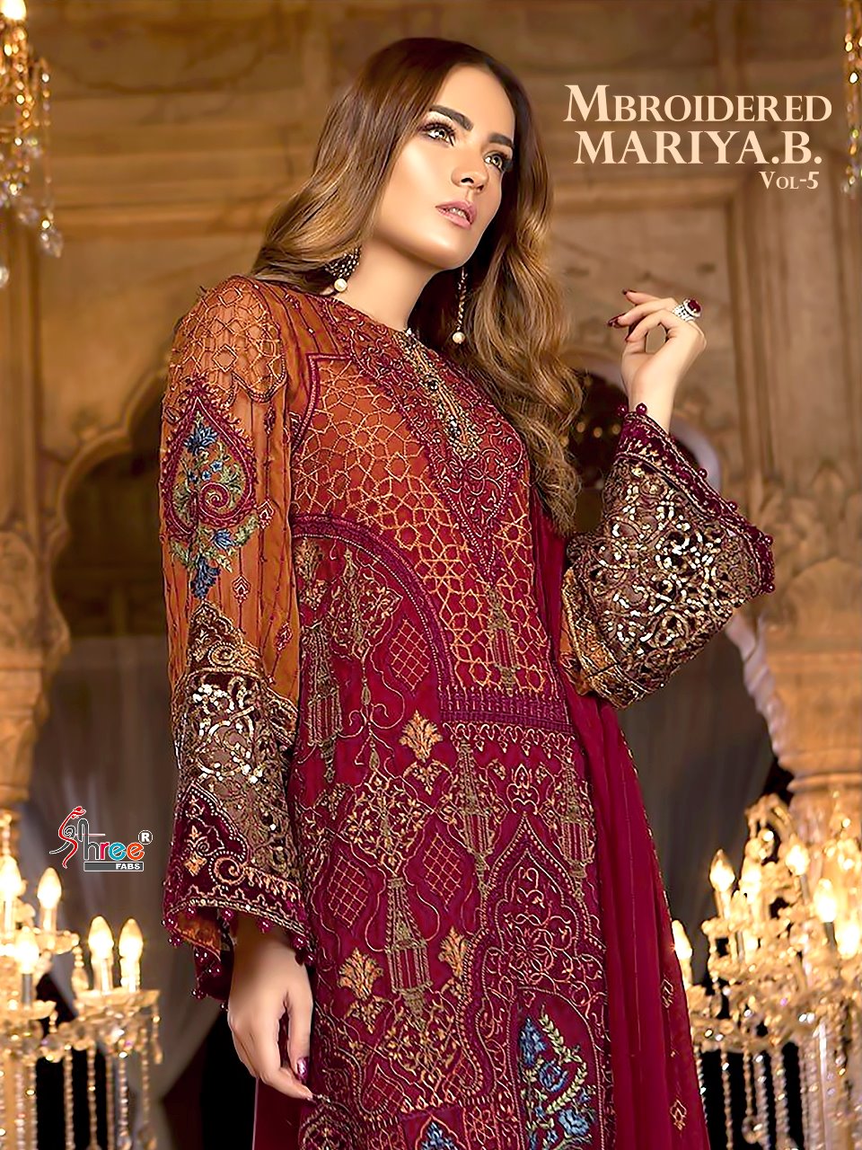 Shree fabs presents mbroidered mariya.B. Vol 5 new looking Stylish salwar kameez collection