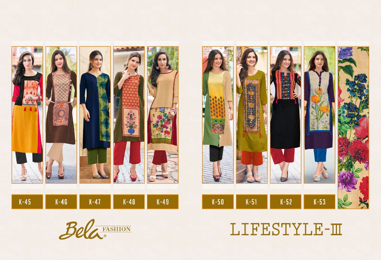 Bela fashion Presents lifestyle 3 casual ready to wear kurtis concept