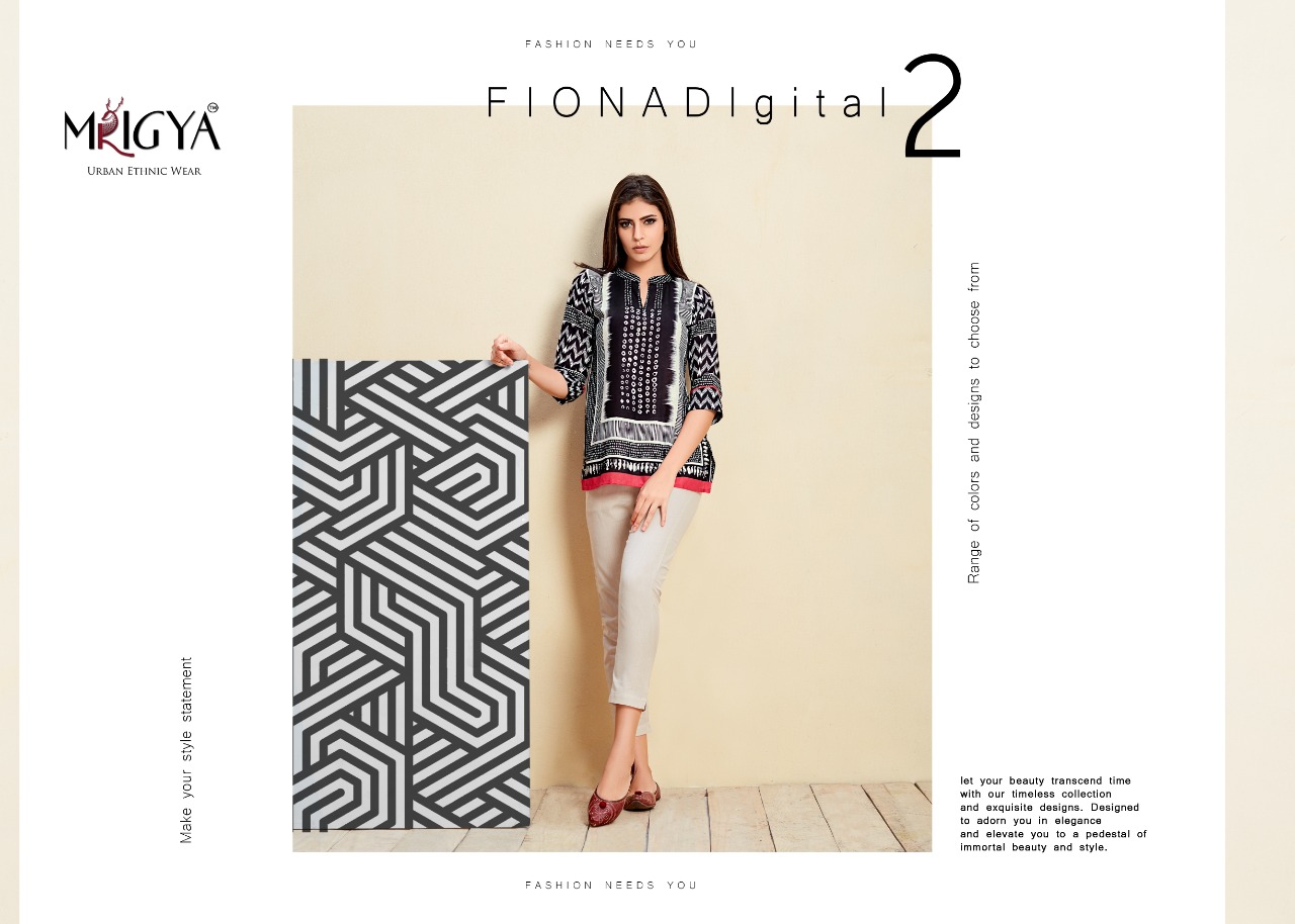 Mrigya Launch fiona  Digital 2 Casual Ready to wear short tops  Concept