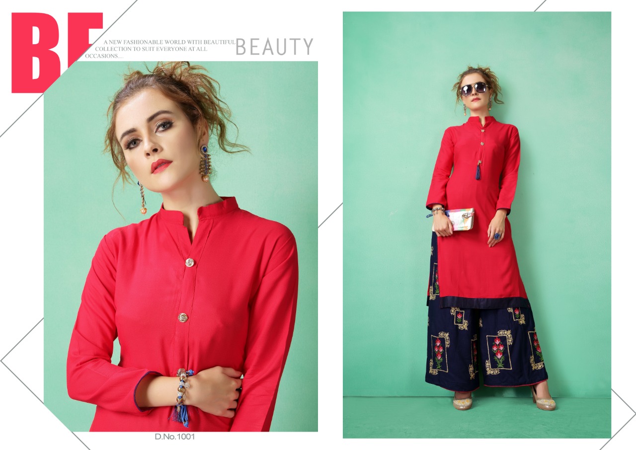 Rani trendz presents city light 3 casual stylish wear kurti with plazzo concept