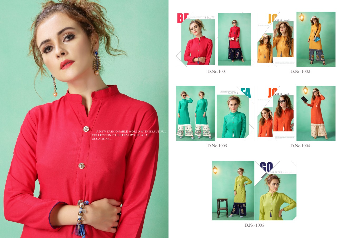 Rani trendz presents city light 3 casual stylish wear kurti with plazzo concept