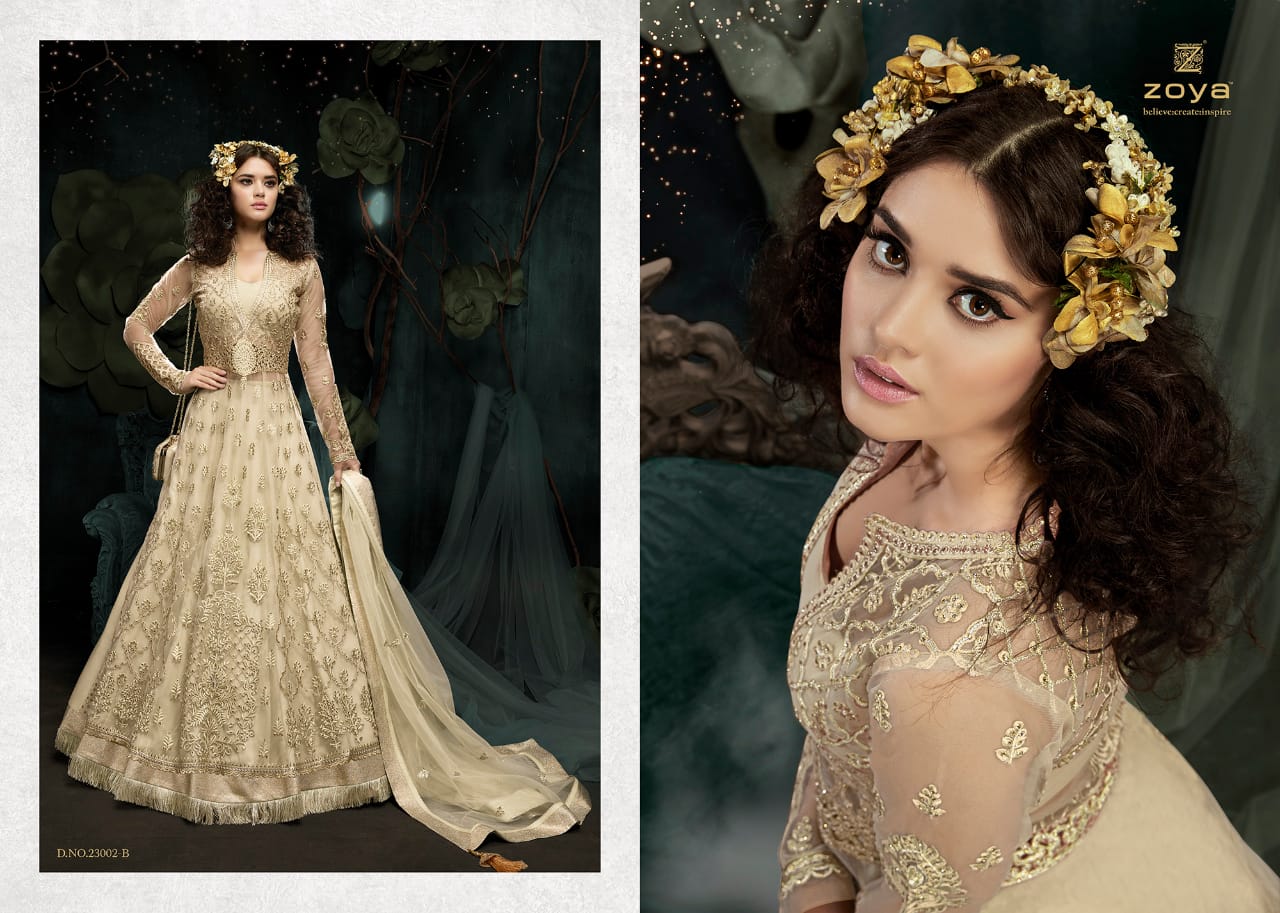 Zoya presenting sparkle colors vol 2 party wear designer gowns collection