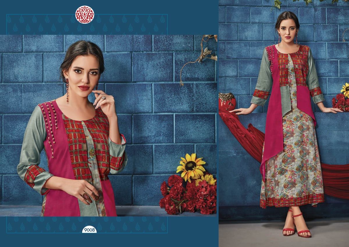 Krishriyaa fashion presents aura vol 7 semi casual fancy concept of kurtis