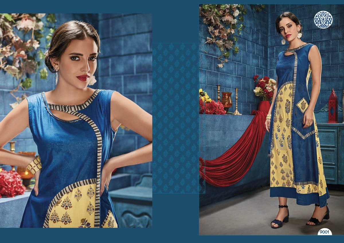 Krishriyaa fashion presents aura vol 7 semi casual fancy concept of kurtis