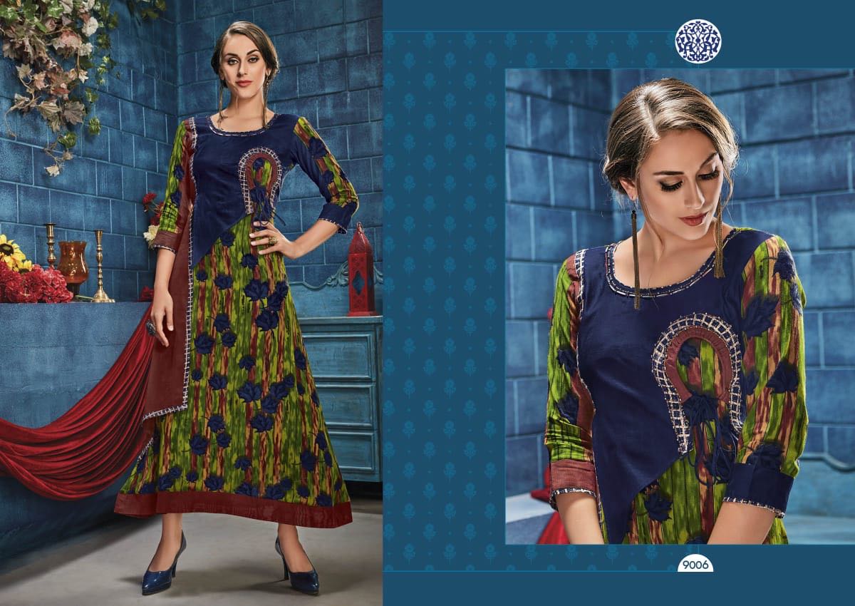 Krishriyaa fashion presents aura vol 7 semi casual fancy concept of kurtis