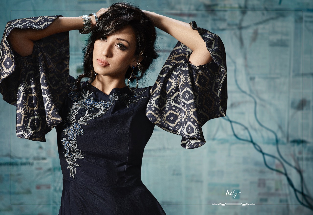 LT fabrics presents nitya Vol 32 NX stylish party wear designer concept kurtis