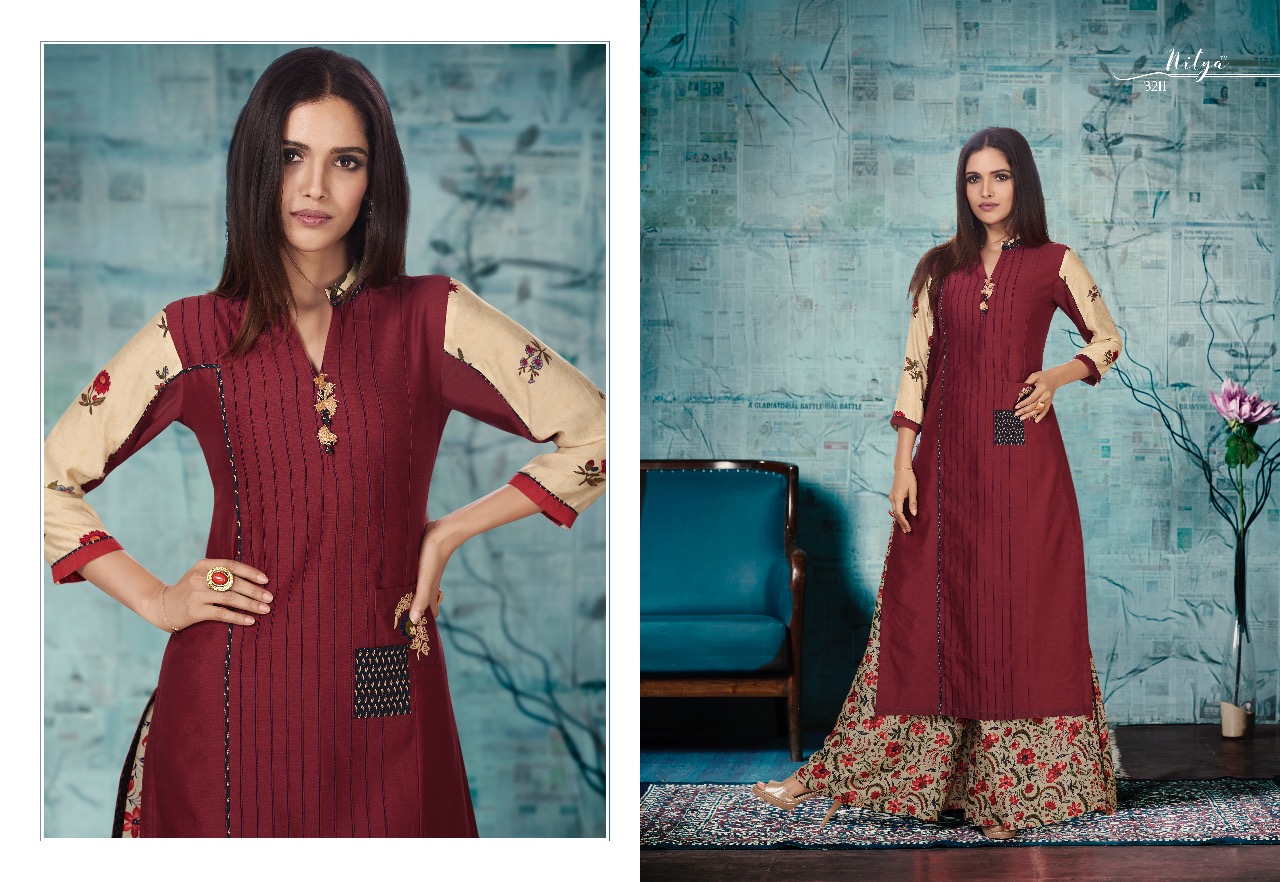 LT fabrics presents nitya Vol 32 NX stylish party wear designer concept kurtis