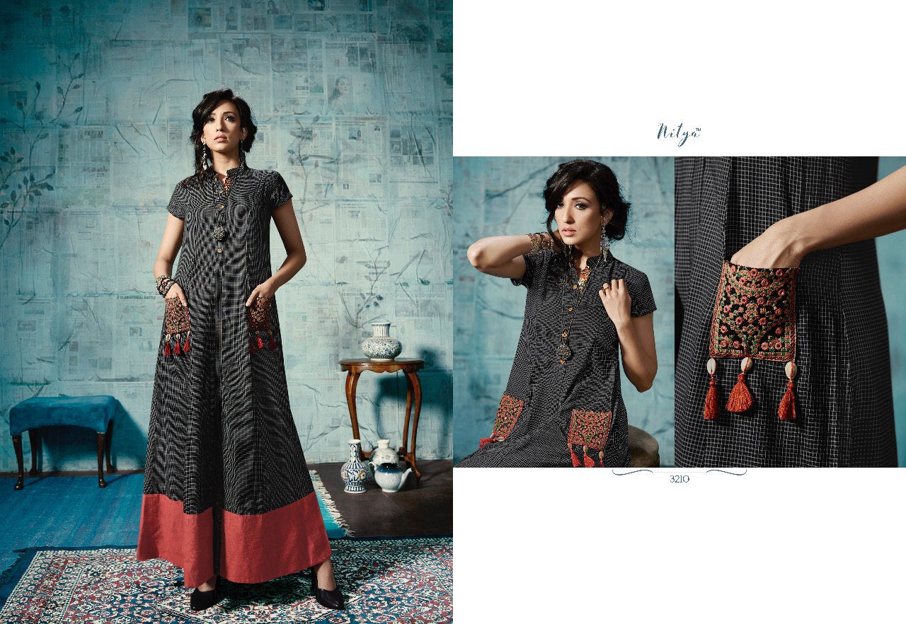 LT fabrics presents nitya Vol 32 NX stylish party wear designer concept kurtis