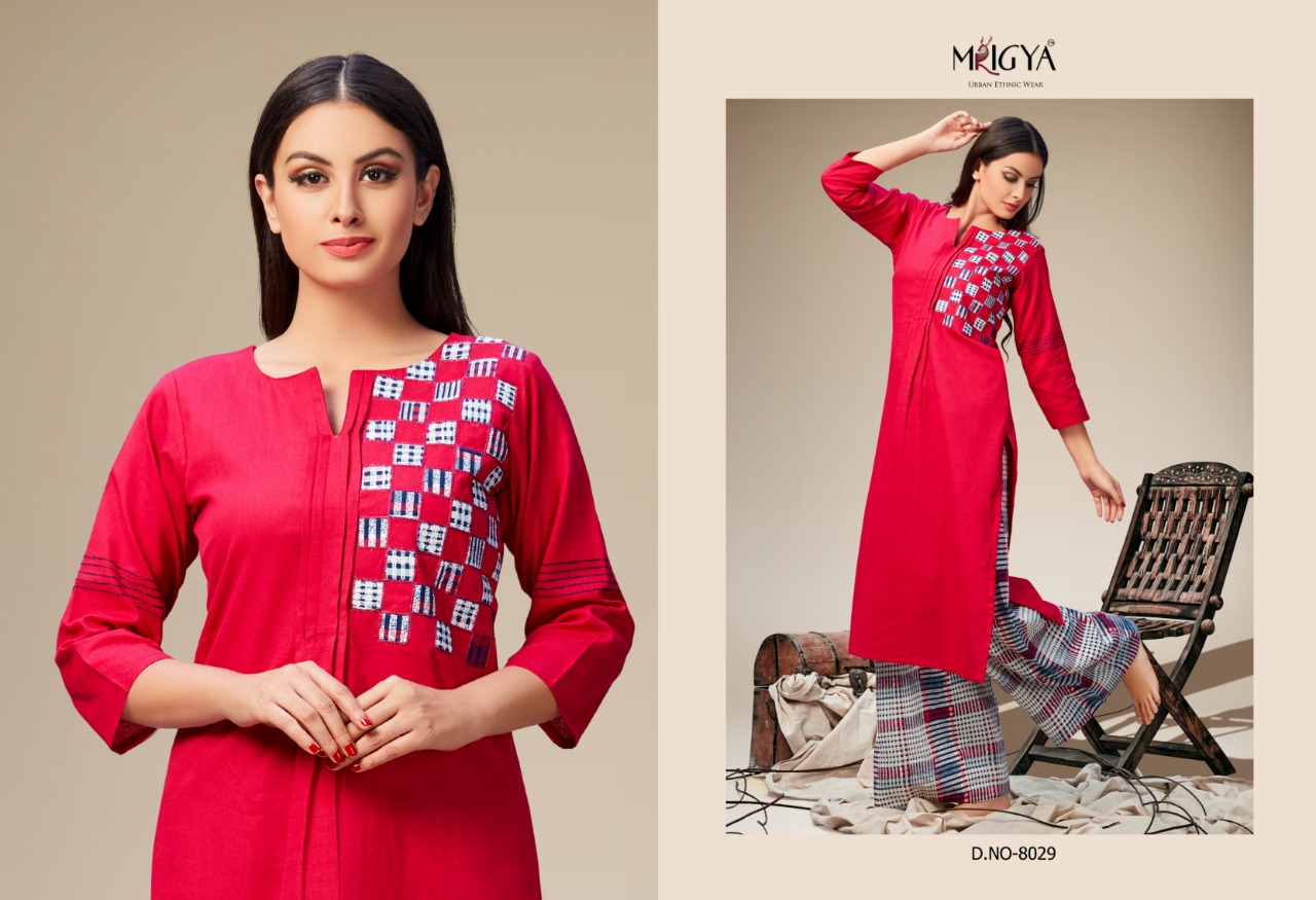 Mrigya presents applique 2 decent casual collection of kurtis