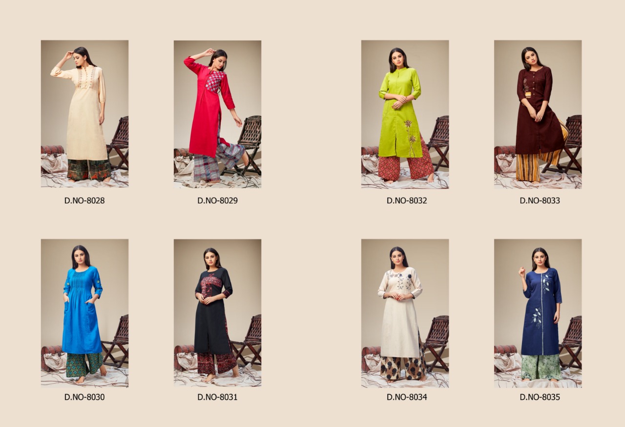 Mrigya presents applique 2 decent casual collection of kurtis