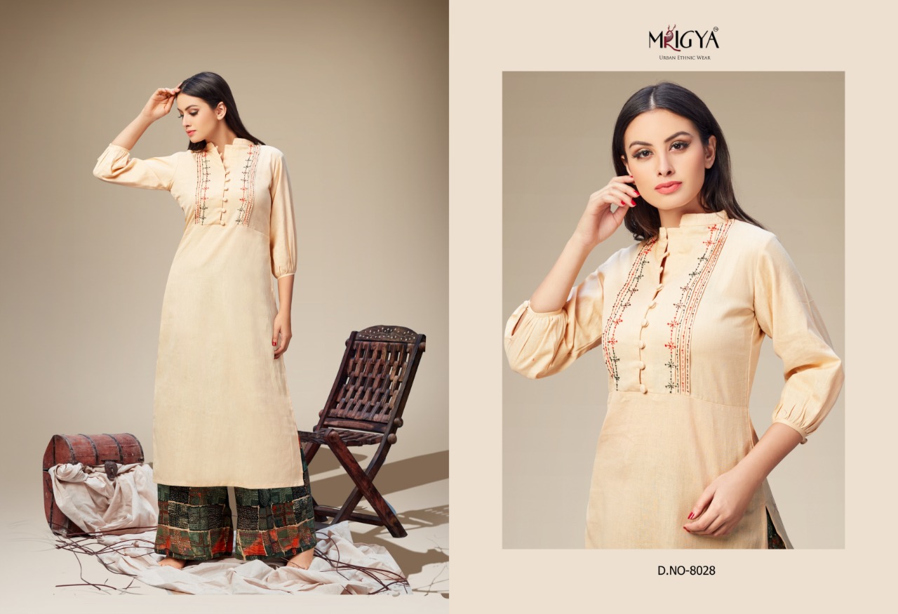 Mrigya presents applique 2 decent casual collection of kurtis