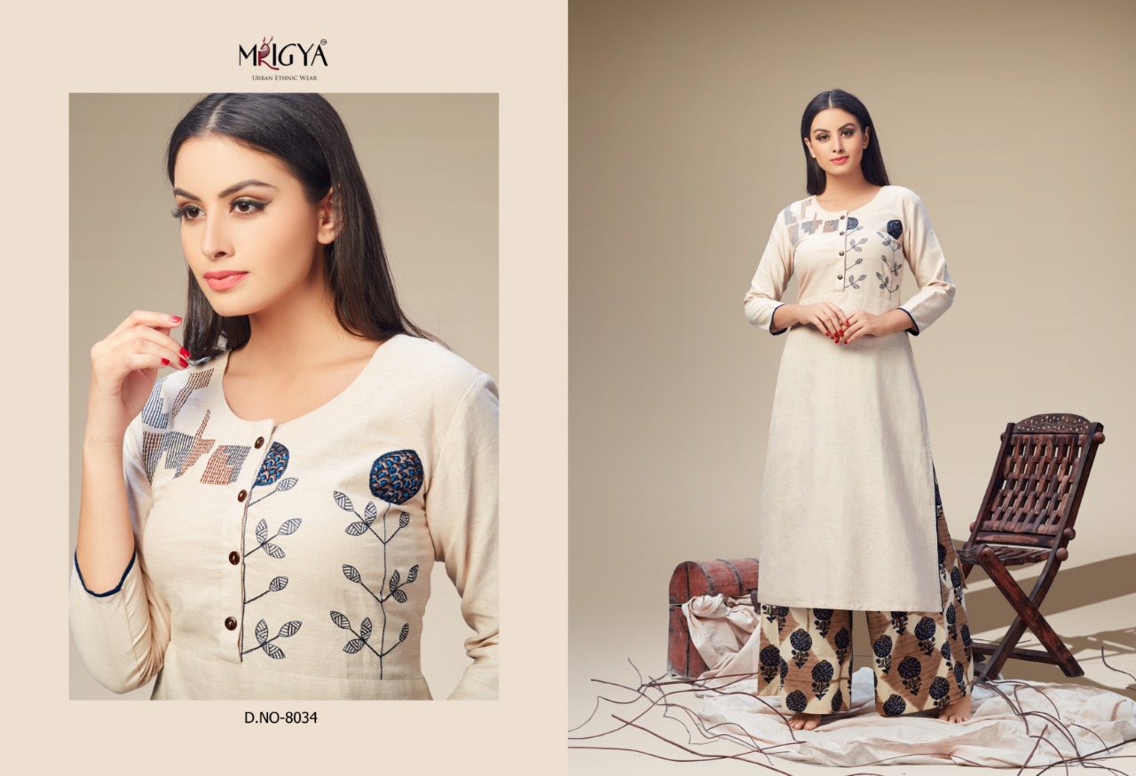 Mrigya presents applique 2 decent casual collection of kurtis