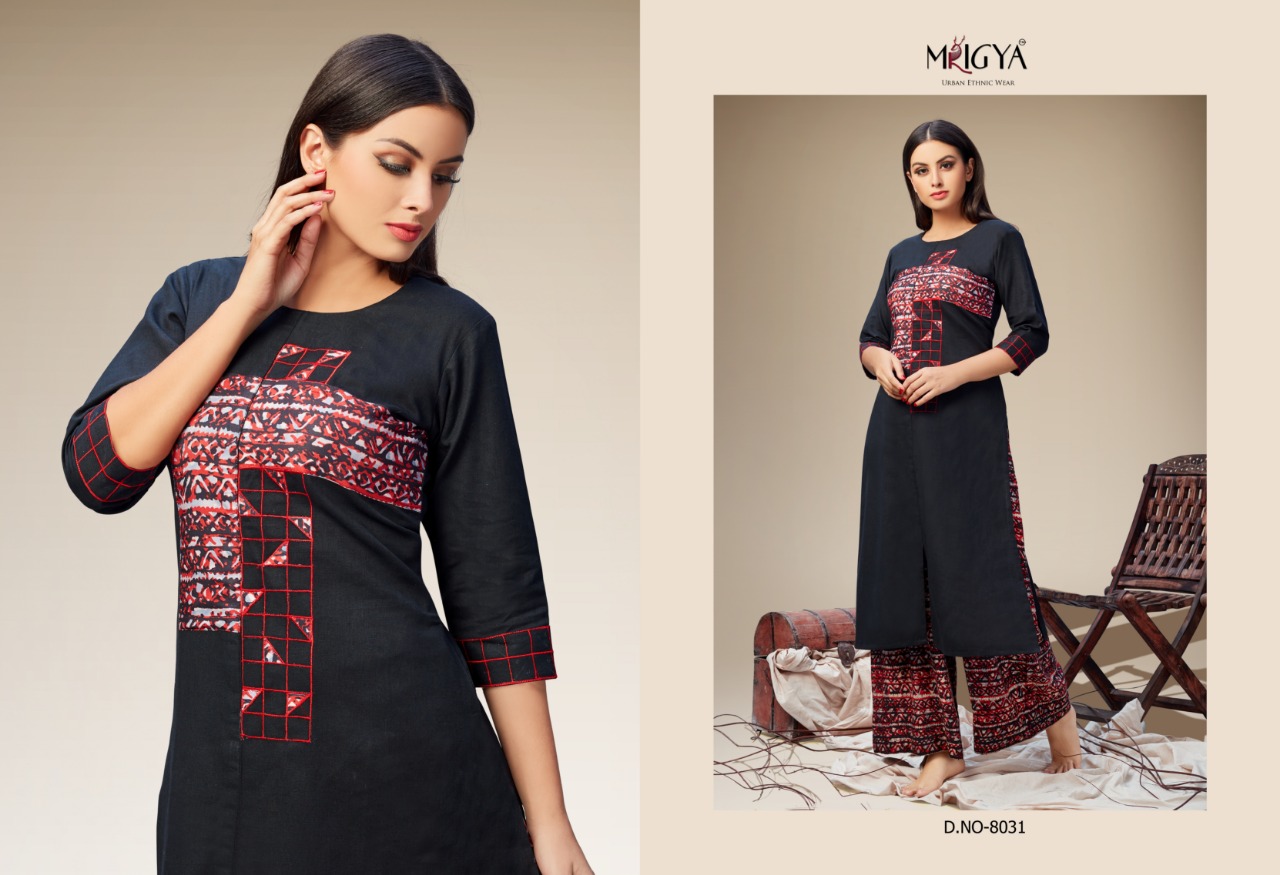 Mrigya presents applique 2 decent casual collection of kurtis