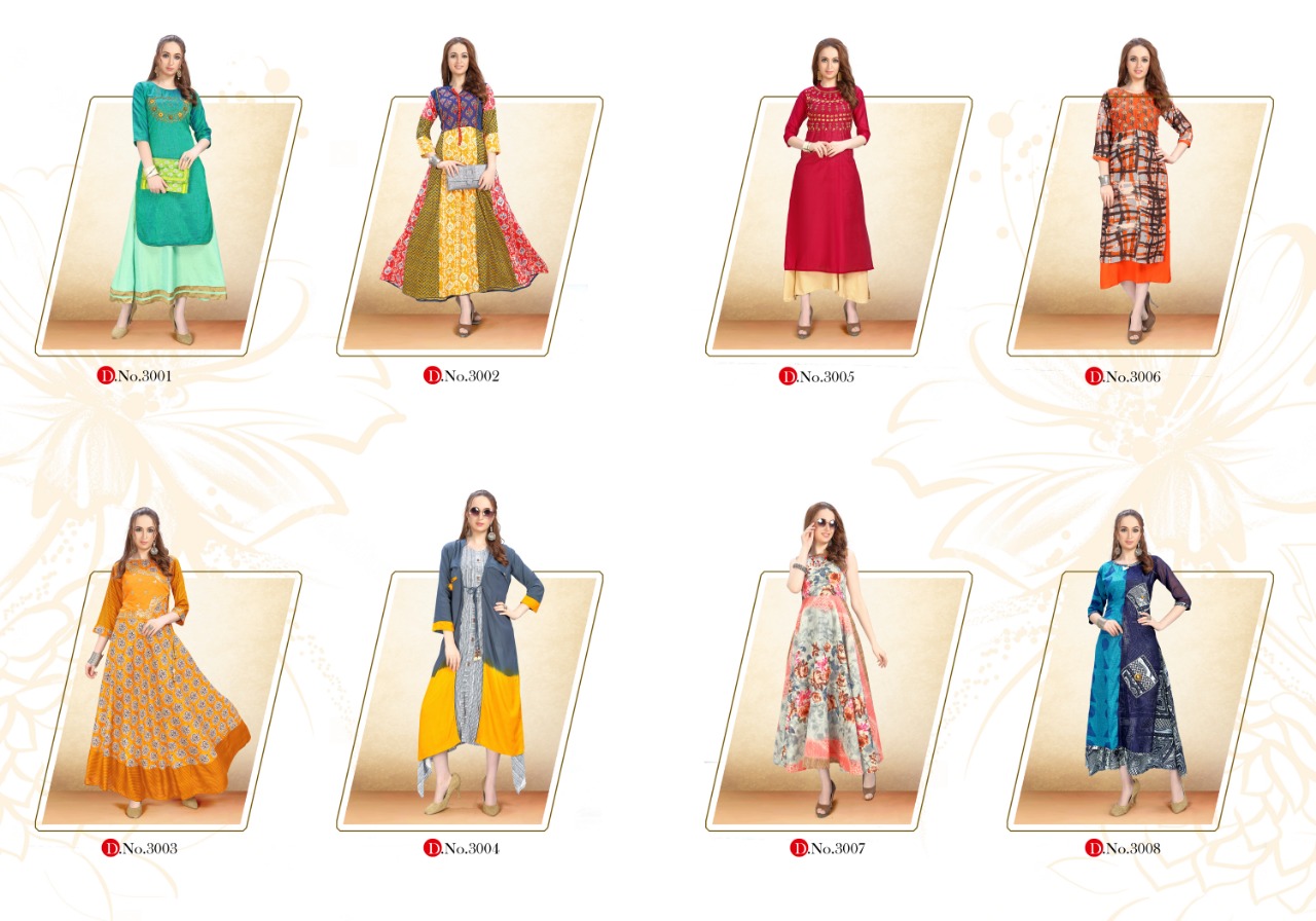 Rani trendz launch fashion club 1 semi casual wear Fancy concept kurtis