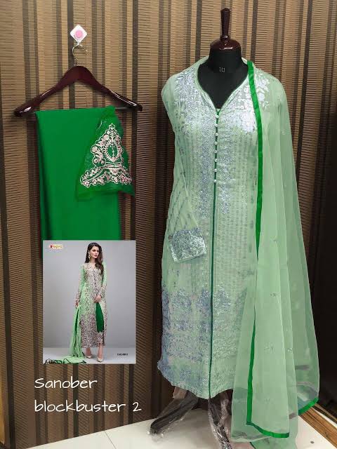 FEPIC SANOBER bLOCKBUSTER 2 NX 452 D Salwar Kameez Georgette Singles