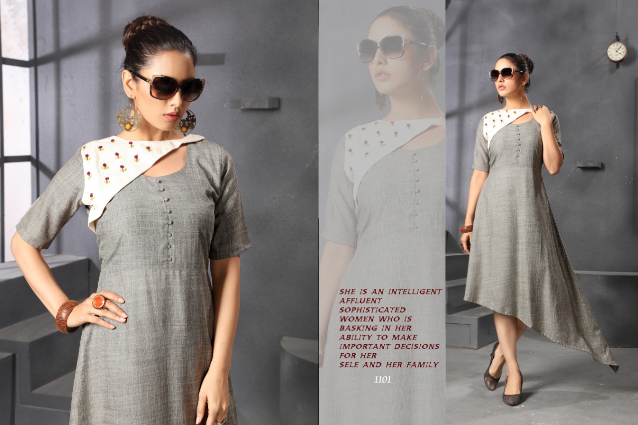 Gallberry calla lily fancy designer Party wear Kurties Collection