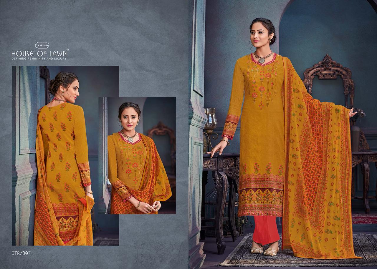 House of Lawn itr heavy Embroidered karachi suits Collection At Wholesale Rate