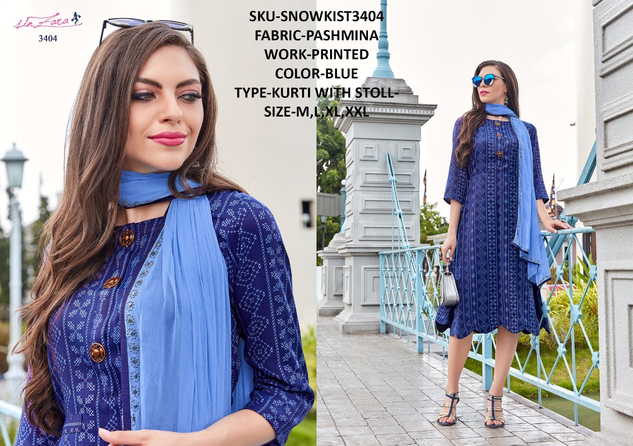 sinzara snowkist beautiful fancy collection of kurtis