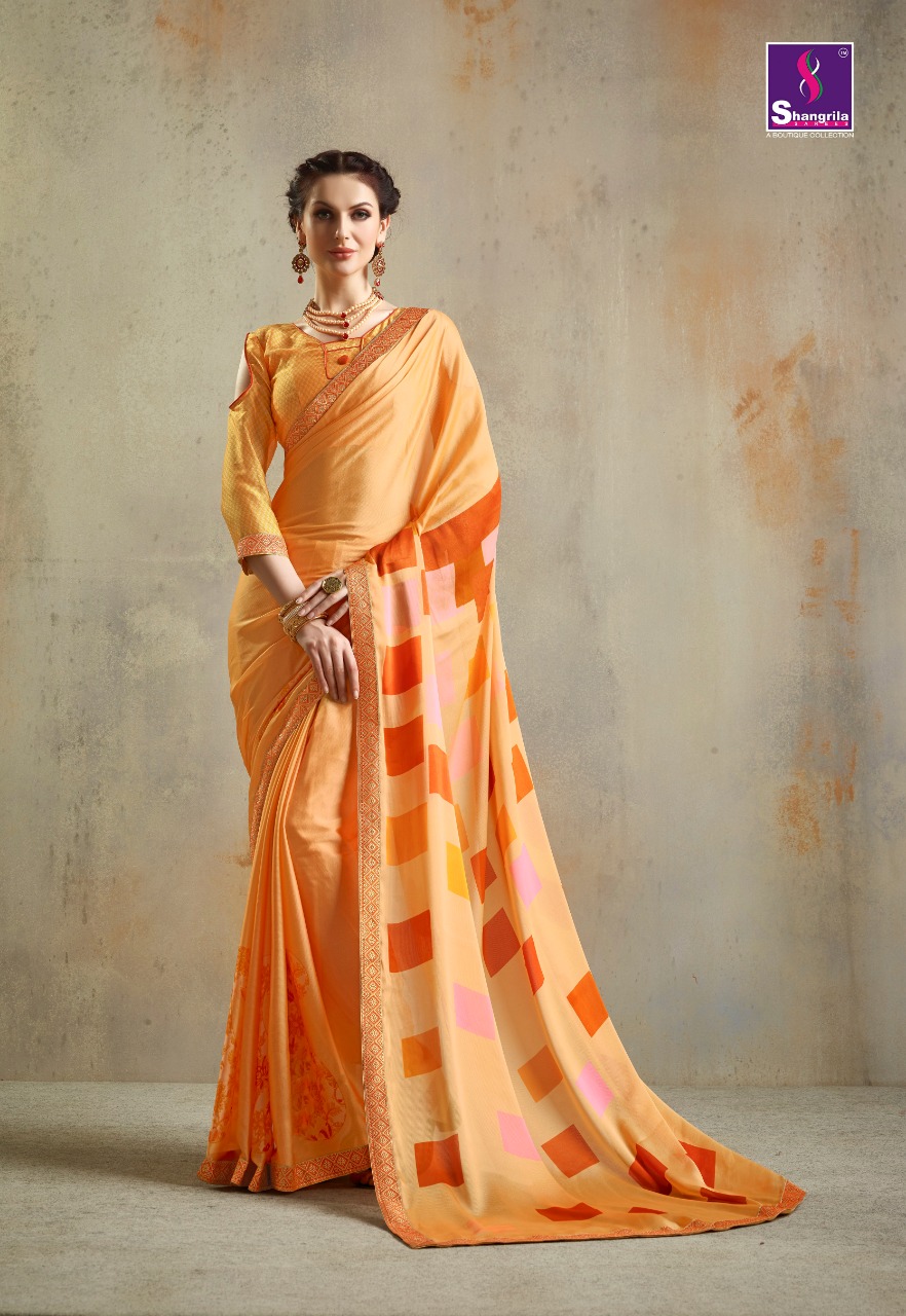 shangrila paheli colorful fancy collection of sarees at reasonable rate